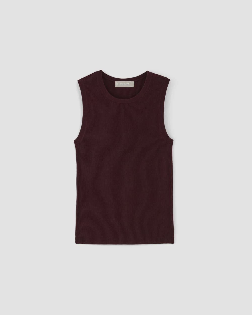 The Tank in Ultrasoft Merino in Burgundy — alternate view
