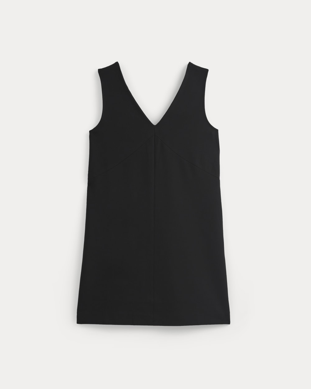 Ponte V-Neck Mini Dress in Black — alternate view