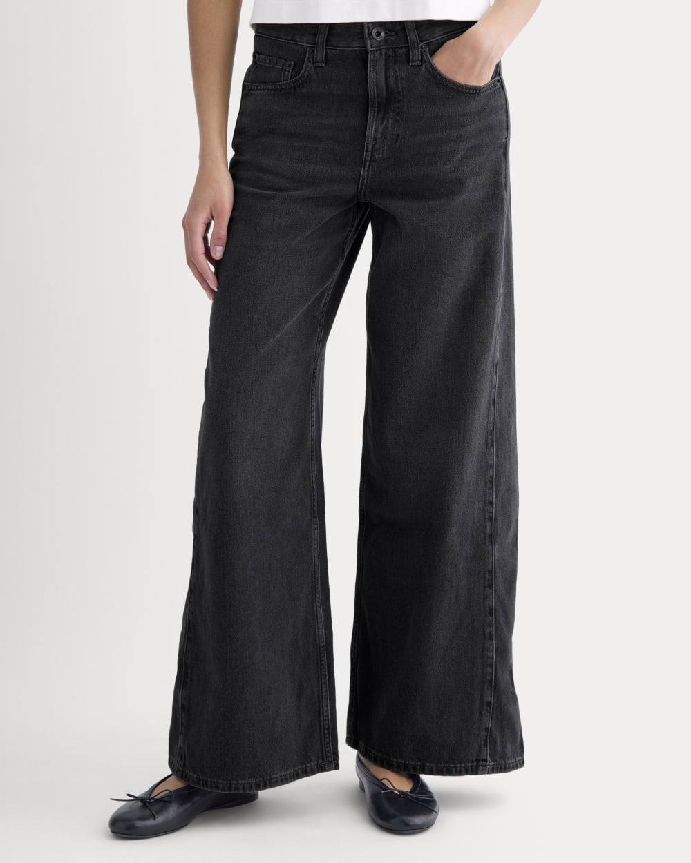 Paneled Wide-Leg Jean in Twilight — detail view