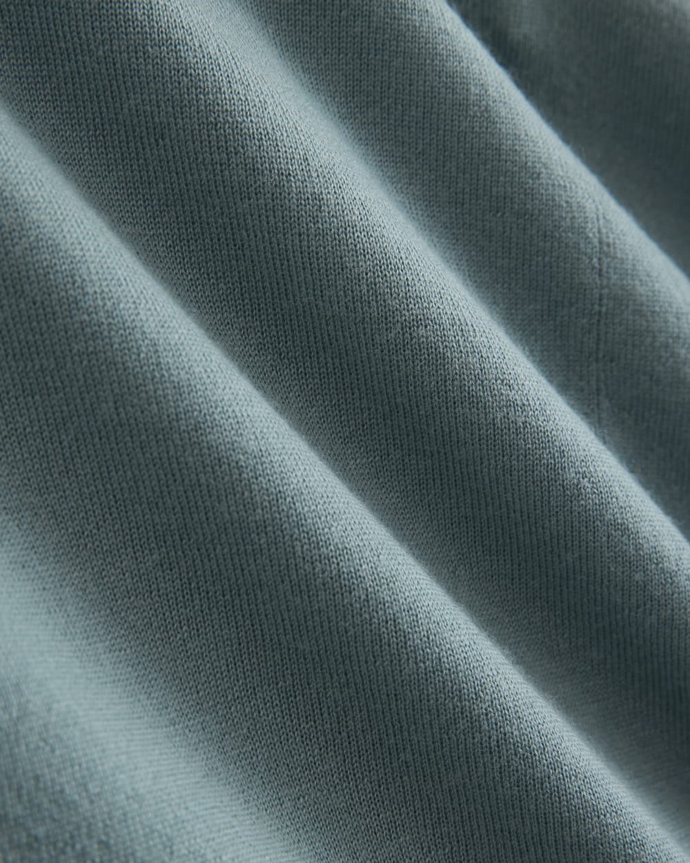 Mockneck Sweater In Ultrafine Merino in Gray Mist — detail view