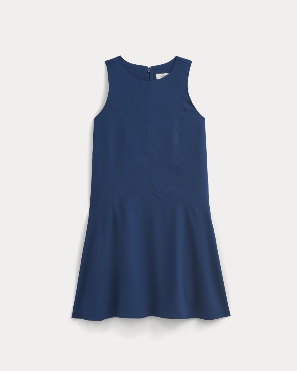 Drop Waist Mini Dress in Estate Blue — alternate view