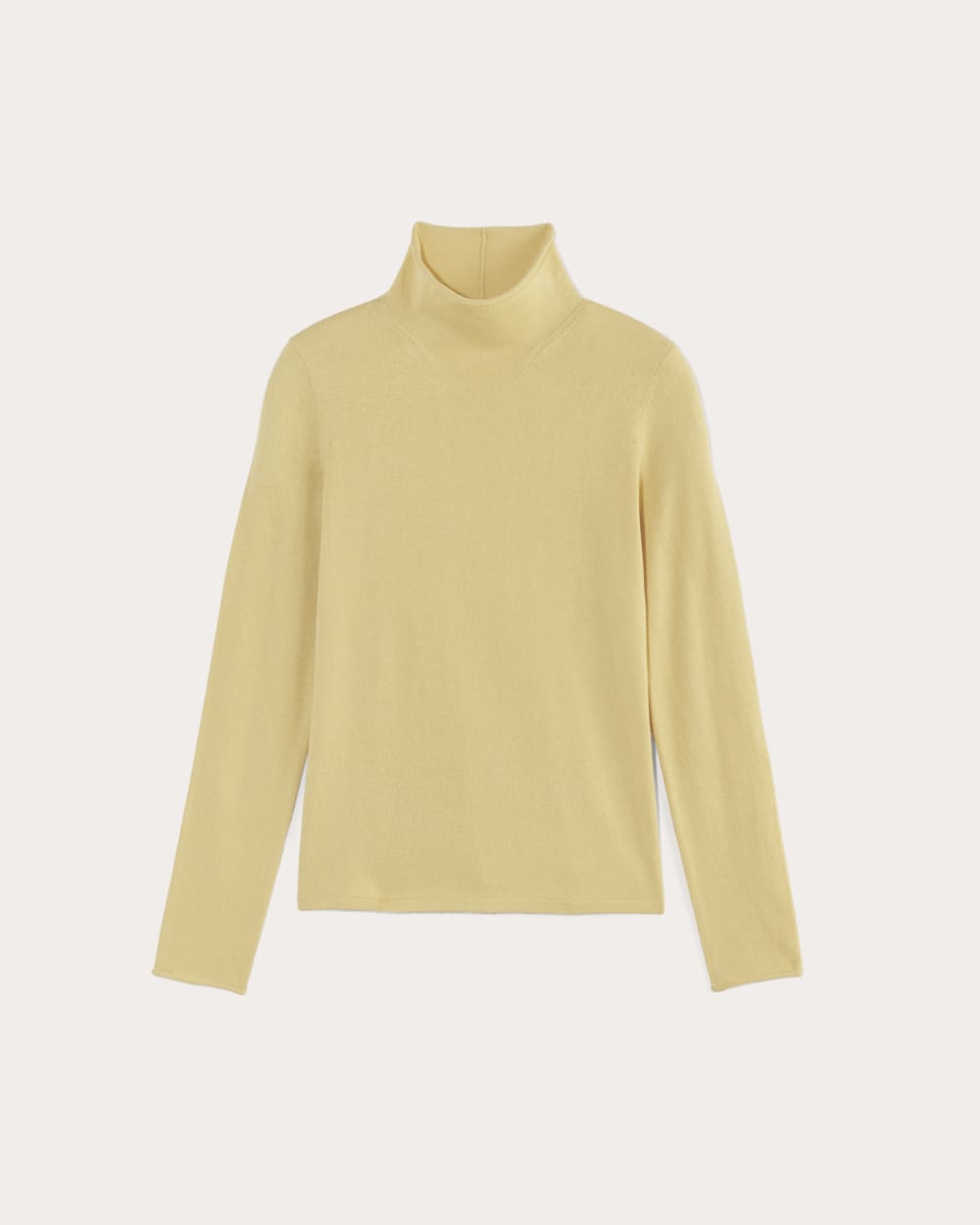 The Funnel Neck in Cotton Cashmere in Parsnip — alternate view