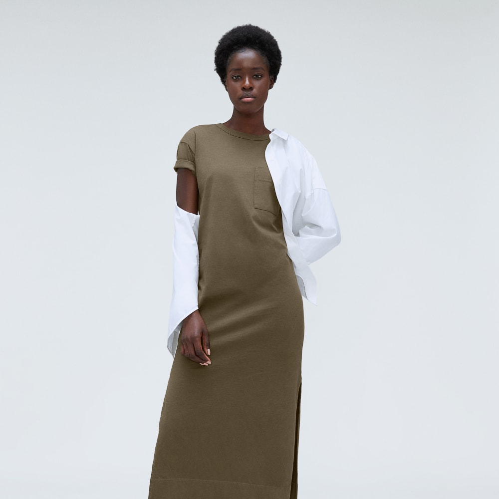 The Organic Weekend Maxi Dress in Beech — detail view