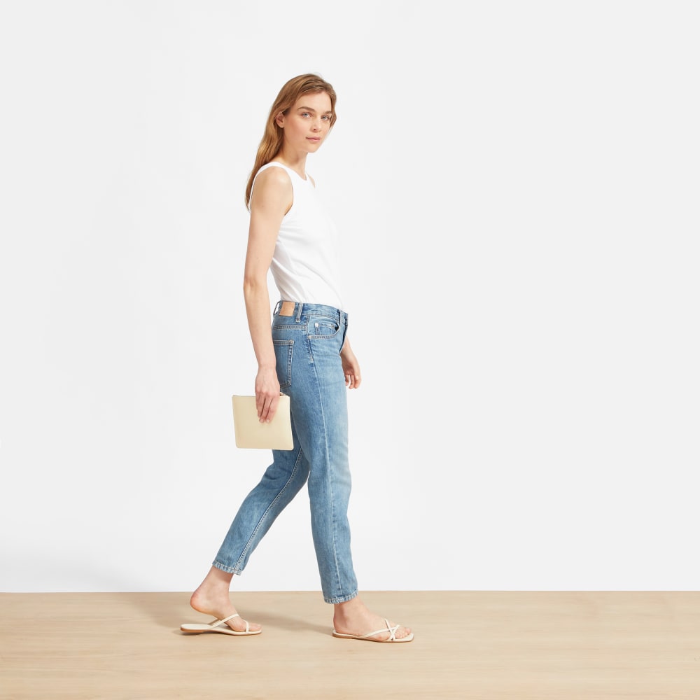 The Super-Soft Relaxed Jean in Vintage Light Blue — detail view