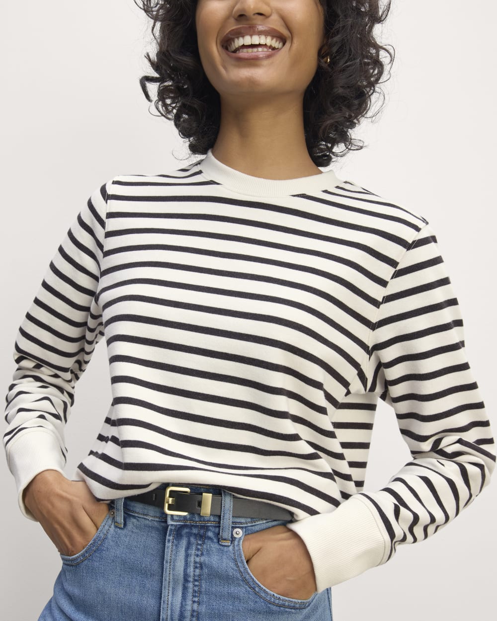 The Off-Duty Terry Crew in Bone / Black — detail view