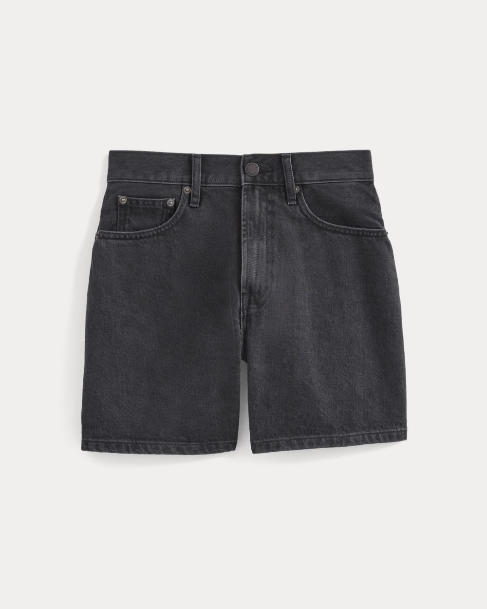 Way-High® A-Line Denim Short in Washed Black — alternate view