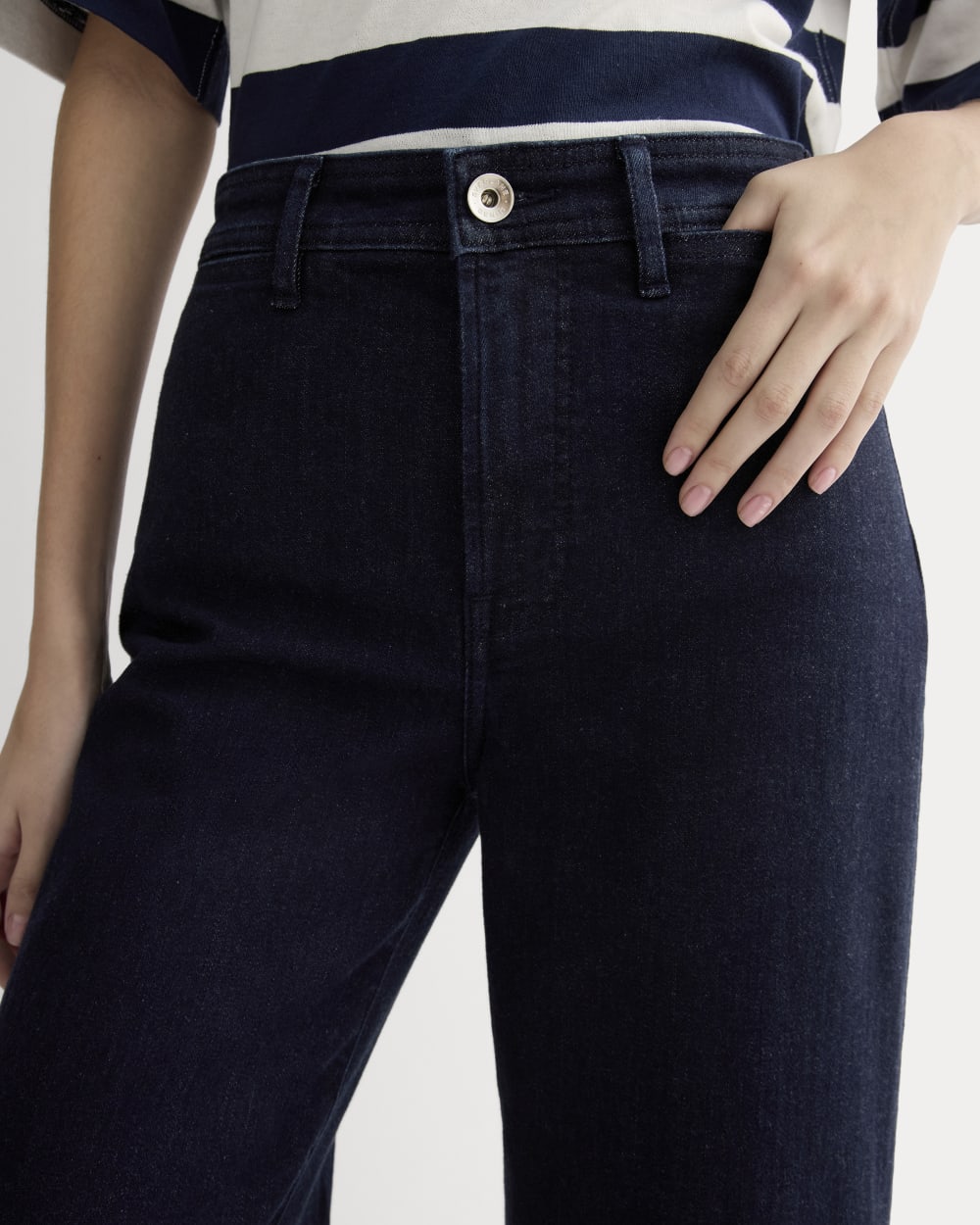 The High-Key Jean in Dark Indigo — detail view