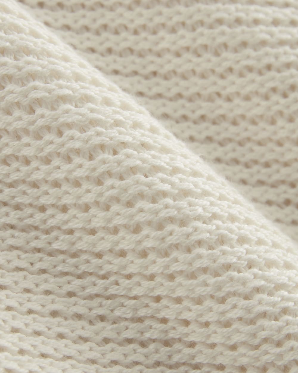 The Organic Cotton Open-Stitch Tank in Canvas — detail view