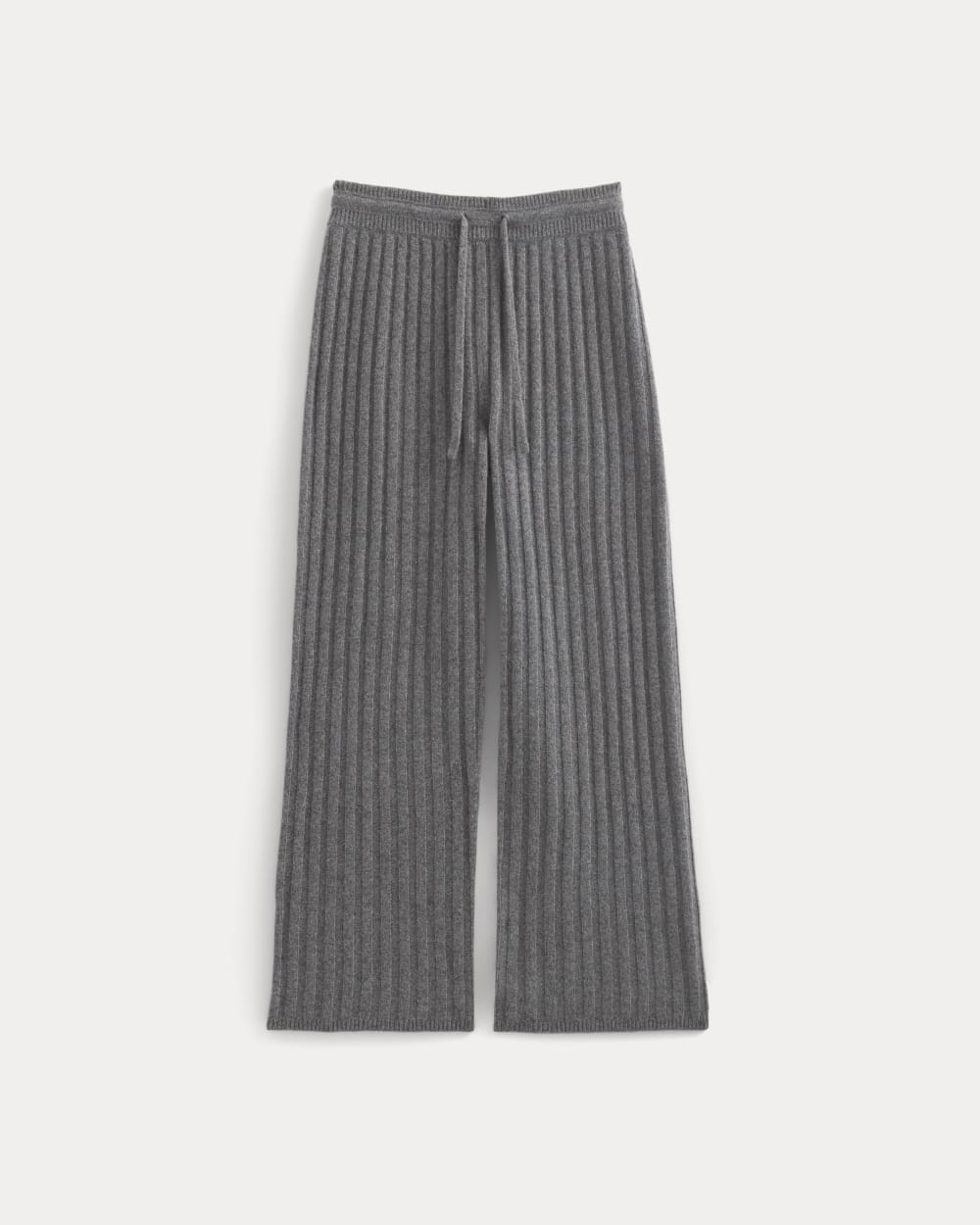 Straight-Leg Pant in Wool Cashmere in Heather Charcoal — alternate view