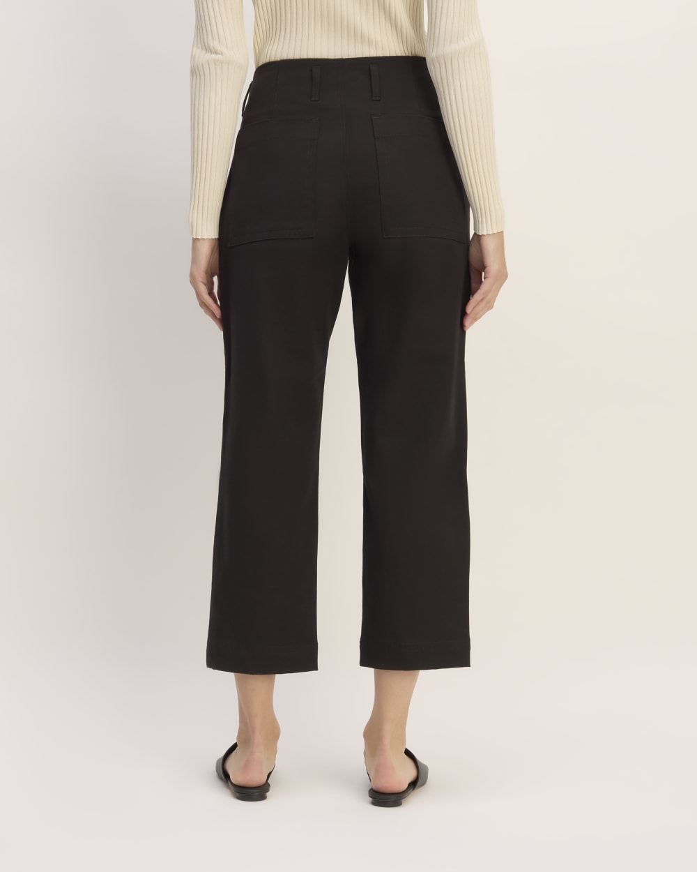 The Bi-Stretch Utility Pant in Black — detail view