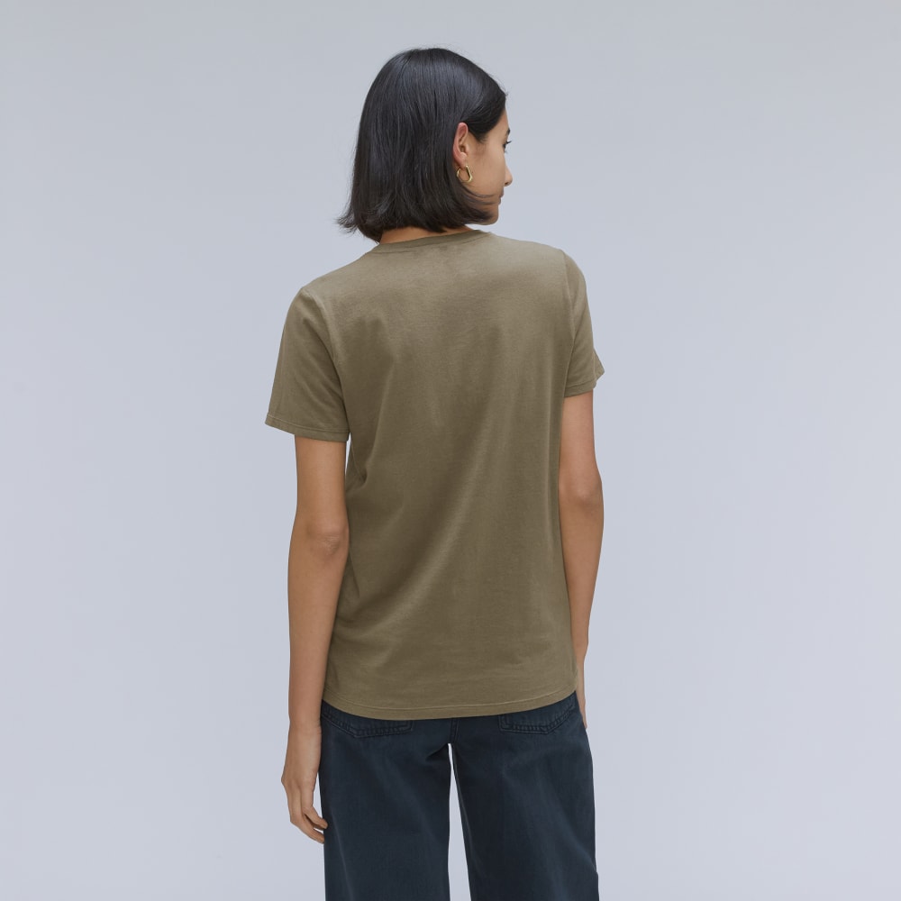 The Organic Cotton Crew Tee in Kambaba — detail view