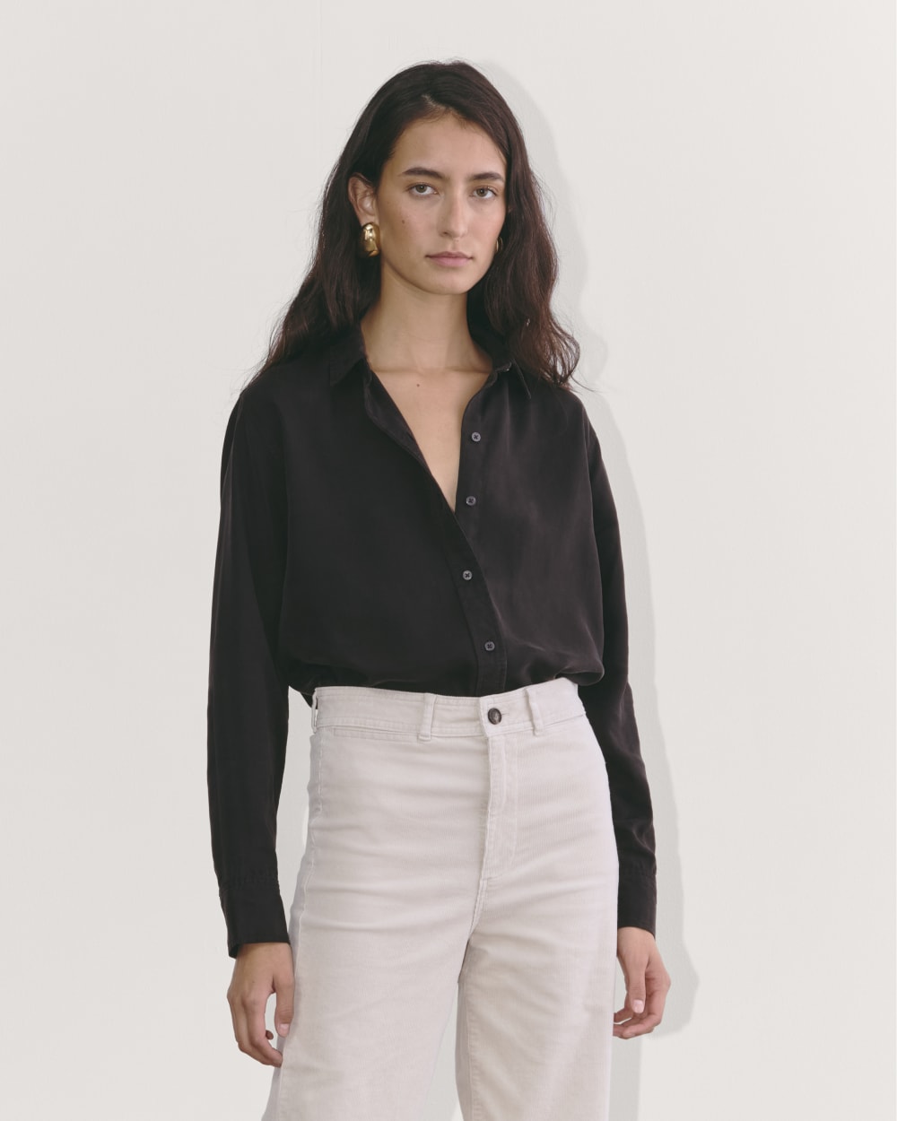 The Must-Have Shirt in Butterlite in Black — front view