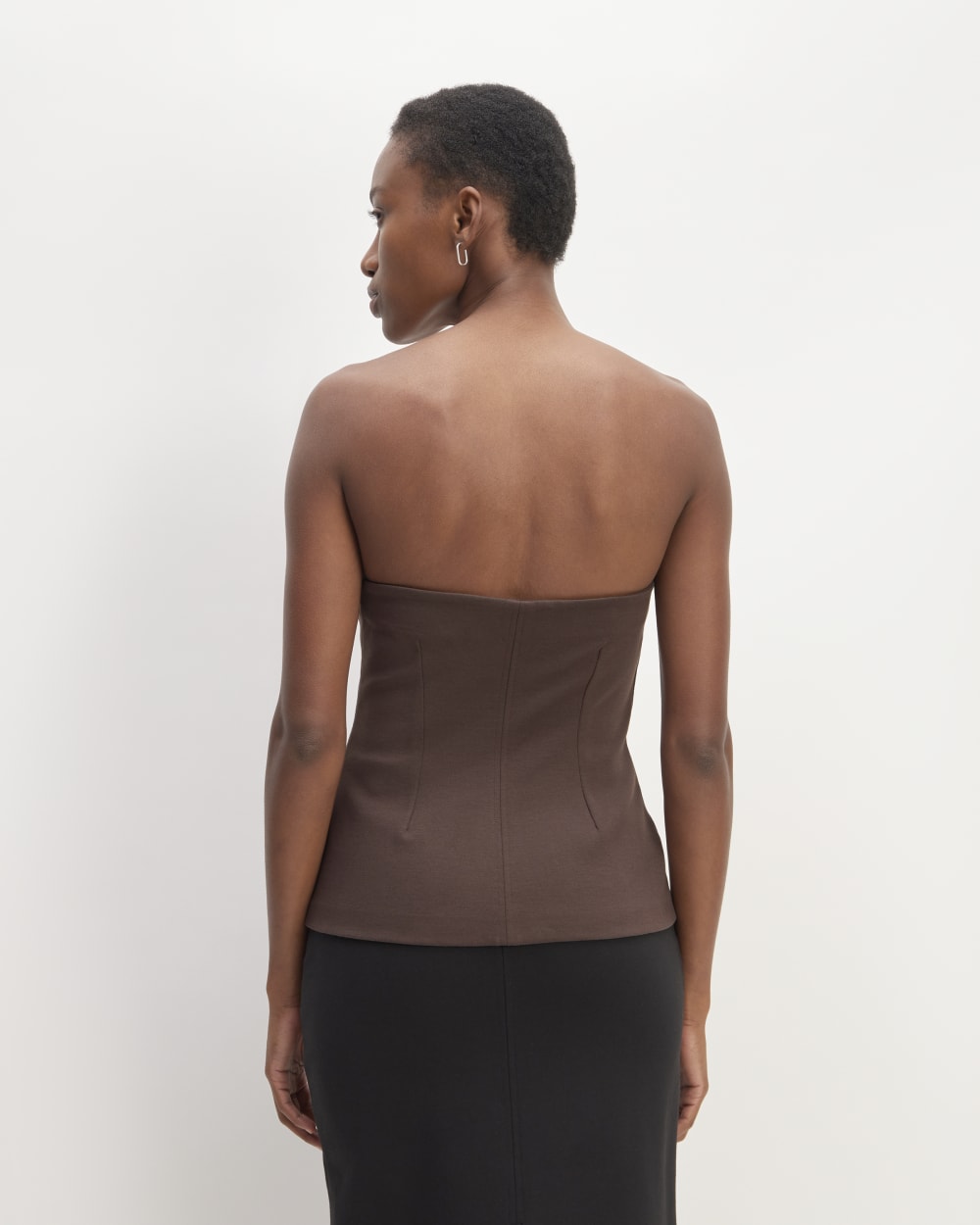 The Dream Tube Top in Earth Brown — detail view