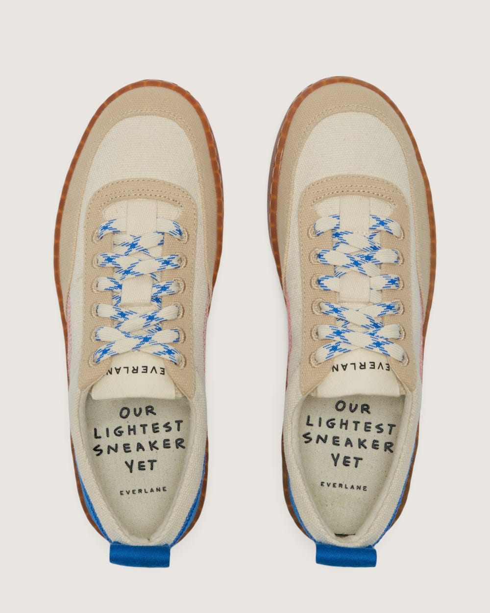 The Tread-Bare Sneaker in Canvas / Lapis Blue / Classic Red — detail view
