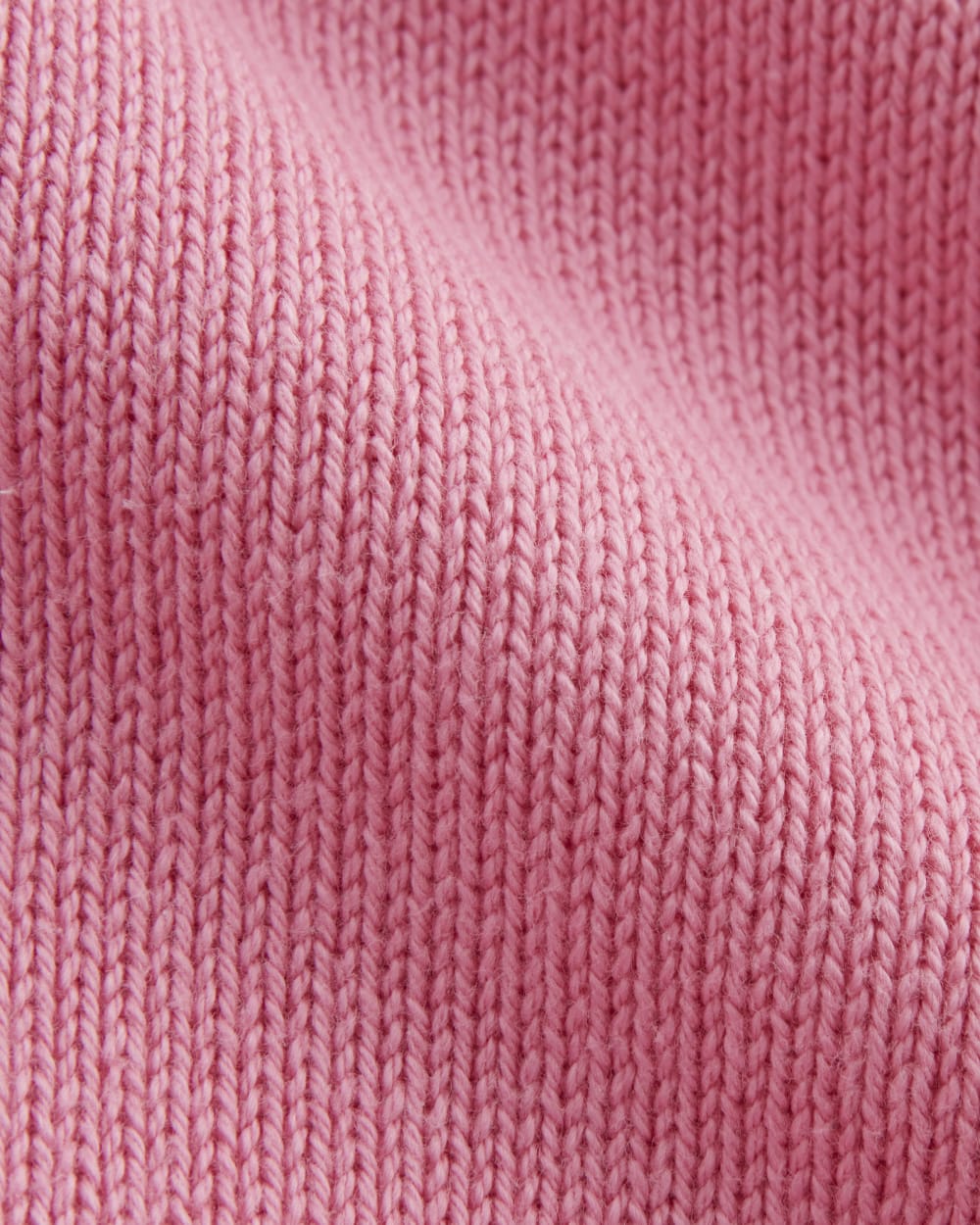 The Boxy Sweater in Everyday Cotton in Deep Pink — detail view