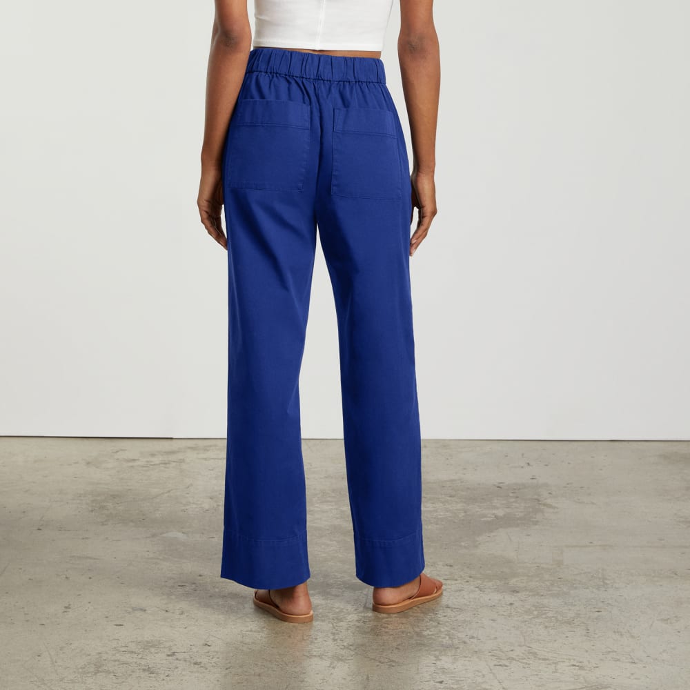The Easy Pant in Cobalt — detail view