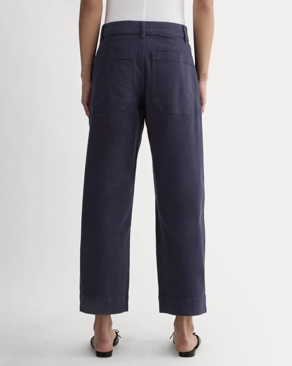 The Utility Straight-Leg Pant in Navy — detail view