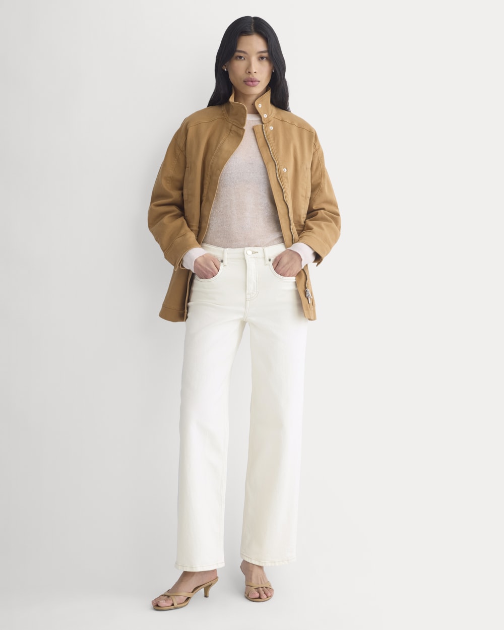 The Column Jean in Calico Ecru — front view