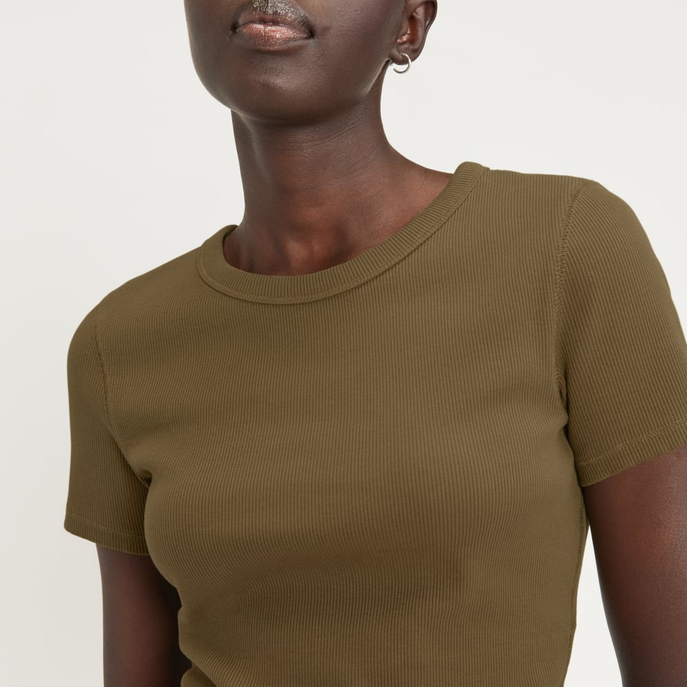 The ’90s Rib Tee in Beech — detail view