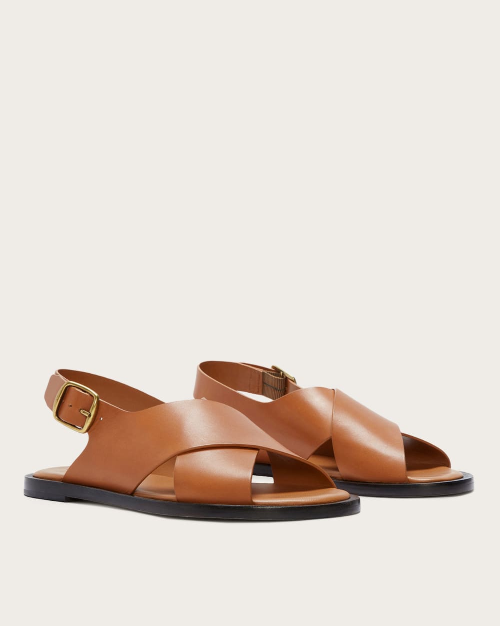 The City Crossover Sandal in Desert Tan — detail view