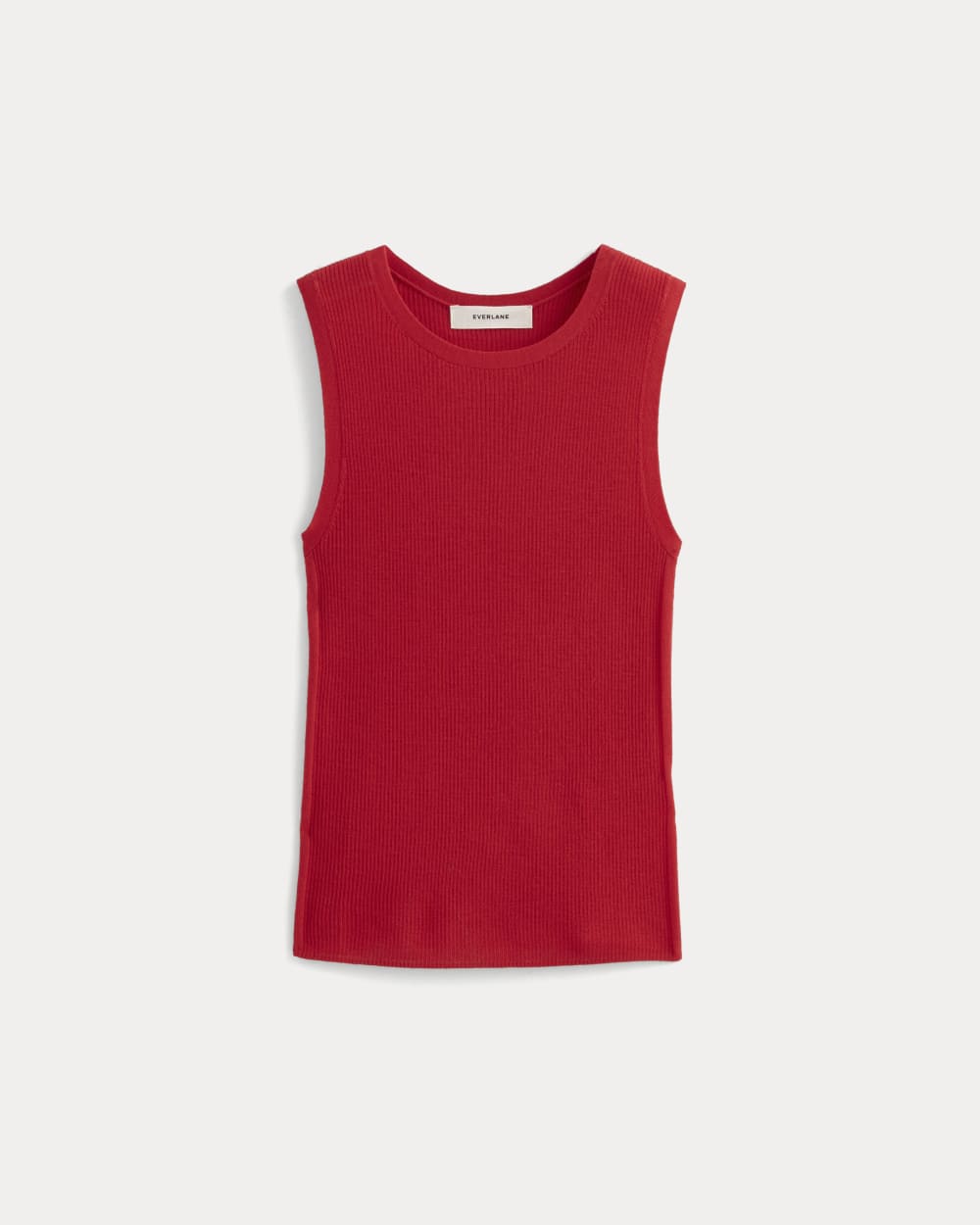 The Tank in Ultrasoft Merino in Classic Red — alternate view