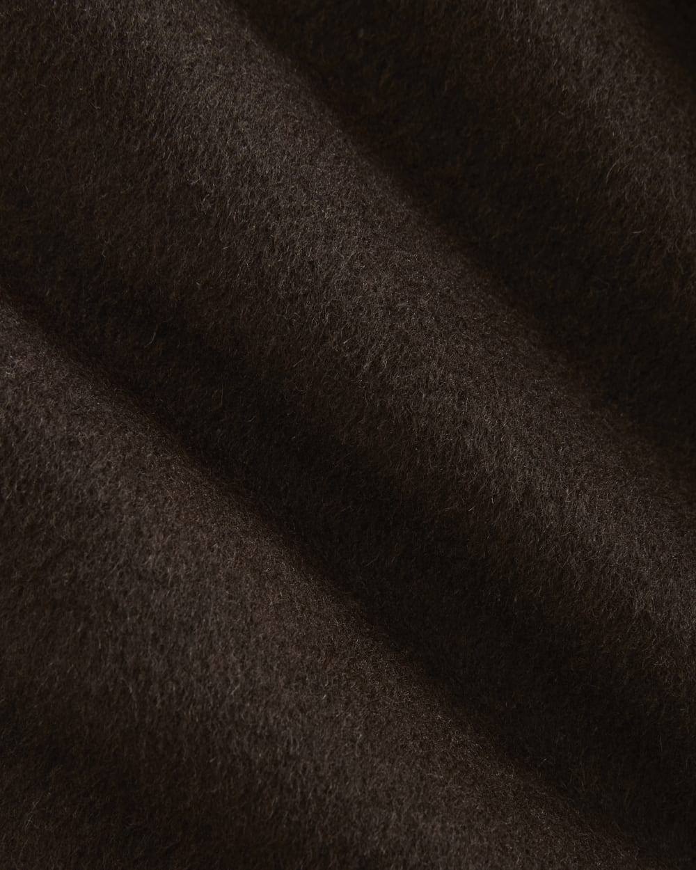 ReWool Short Peacoat in Dark Chocolate — detail view