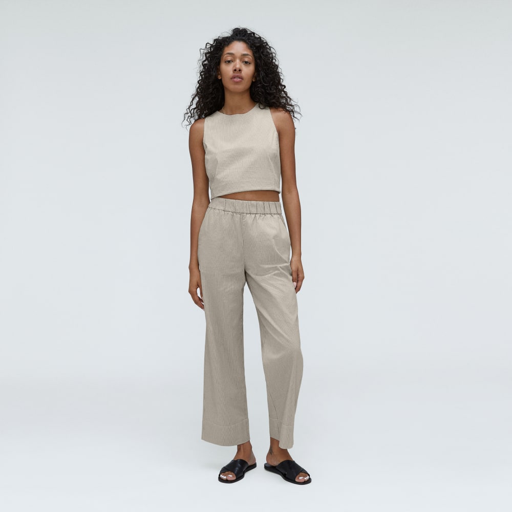 The Easy Pant in Beech / Canvas Tan — detail view