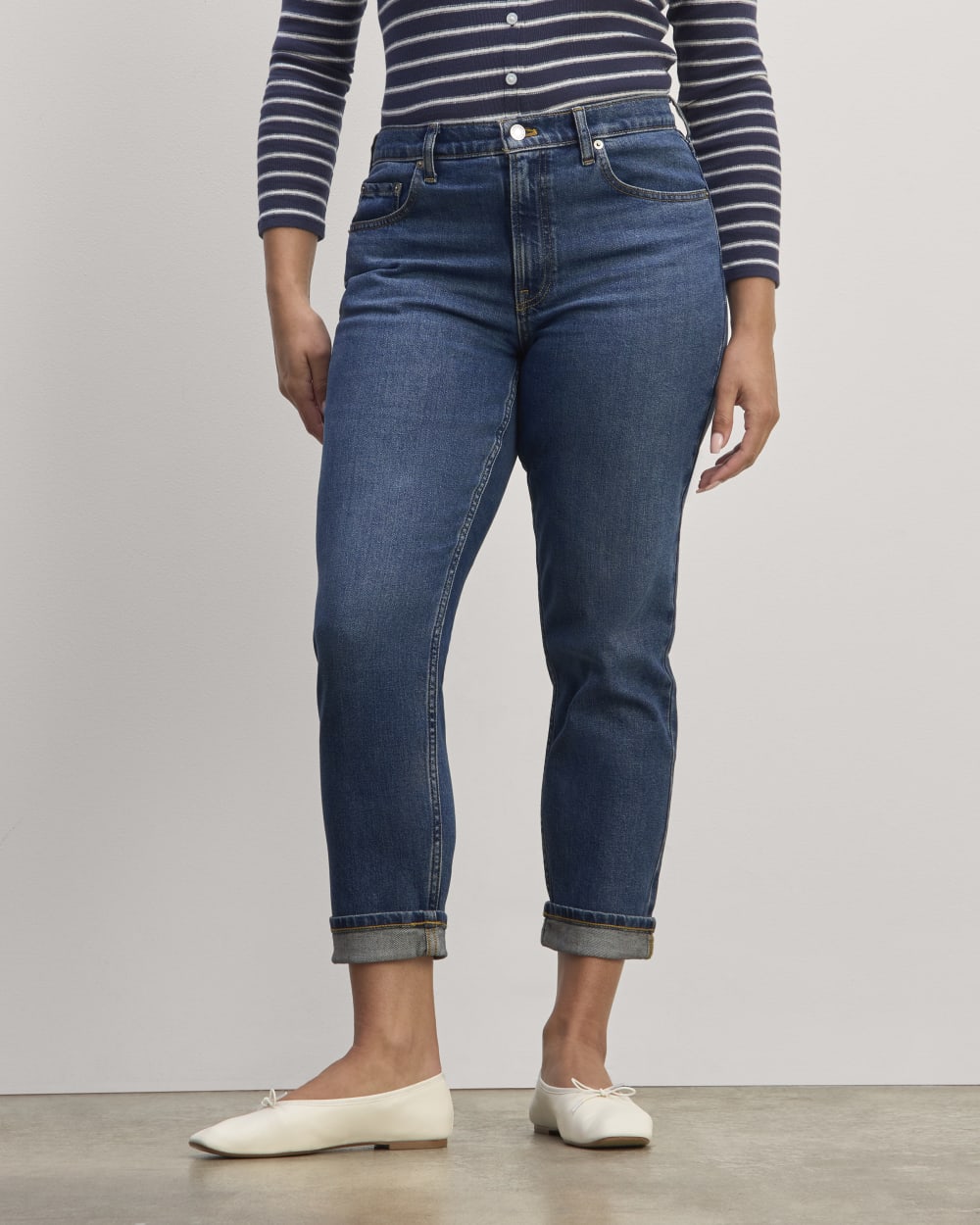 The Super-Soft Relaxed Jean in Whisper Blue — detail view