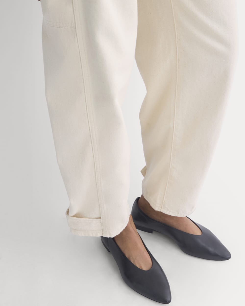 The Way-High® Utility Jean in Ecru — detail view