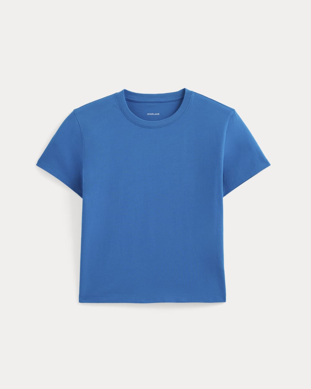 The Box-Cut Tee in Essential Cotton in Imperial Blue — alternate view