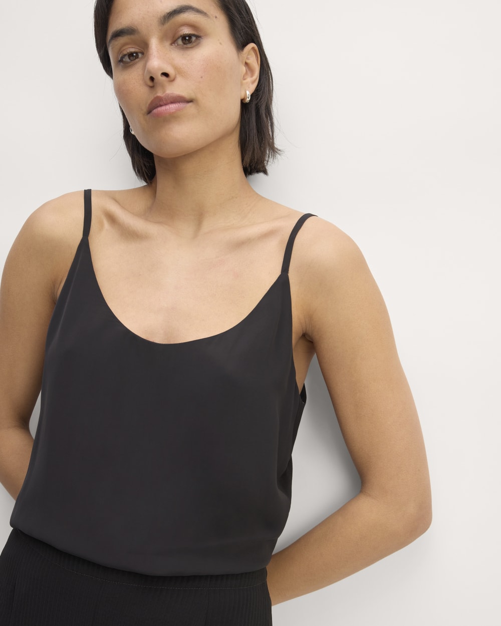 The Slip Cami in Black — front view