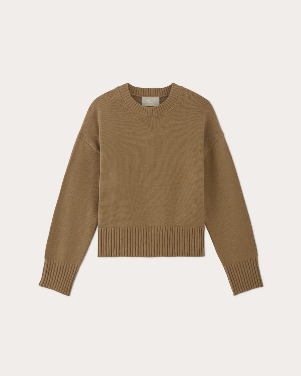 The Boxy Sweater in Everyday Cotton in Toasted Coconut — alternate view
