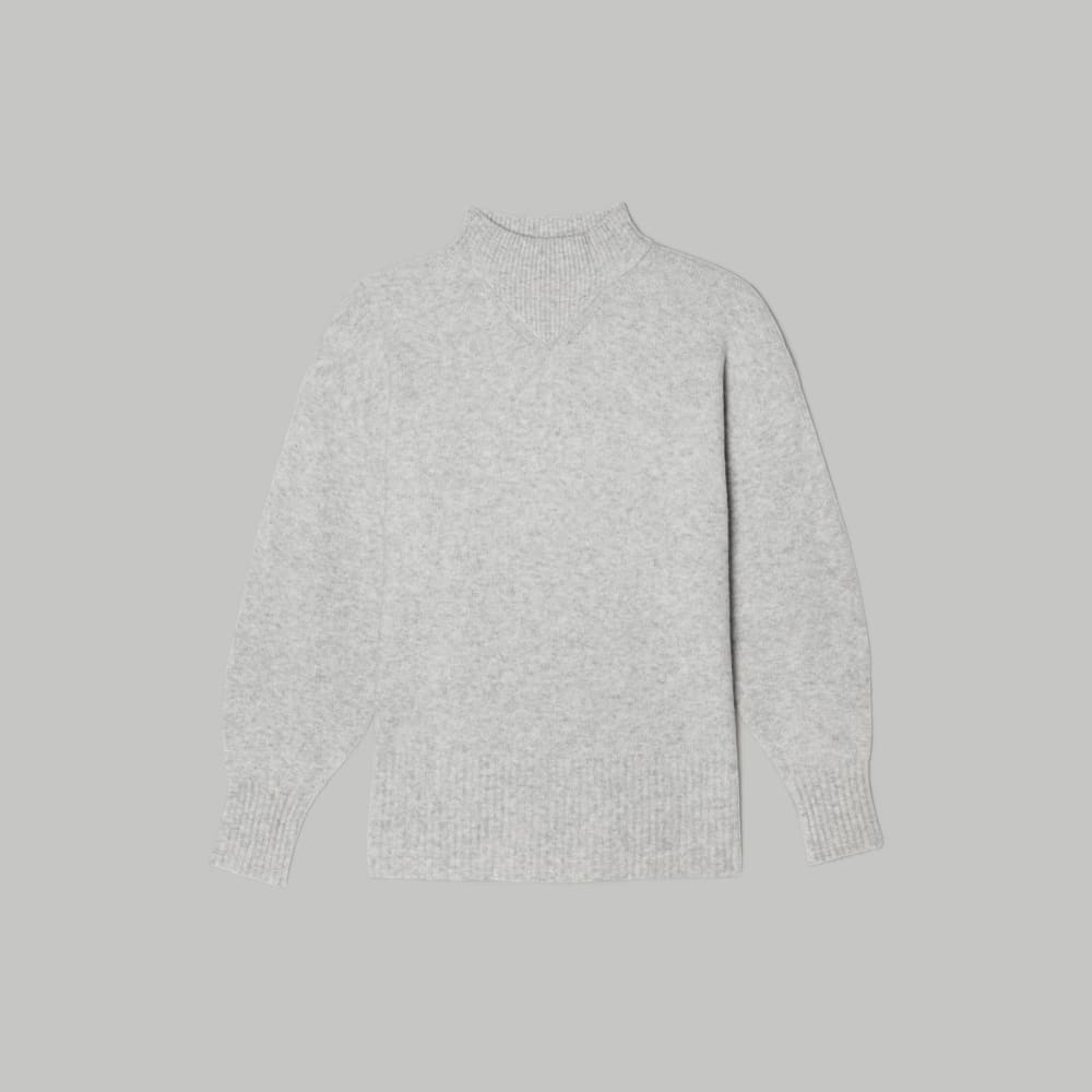 The Cozy-Stretch Pullover in Heathered Grey — alternate view