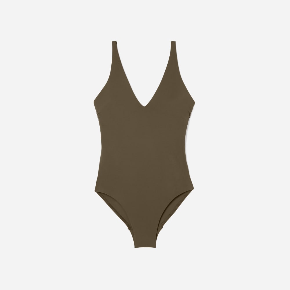 The V-Neck One-Piece in Beech — front view