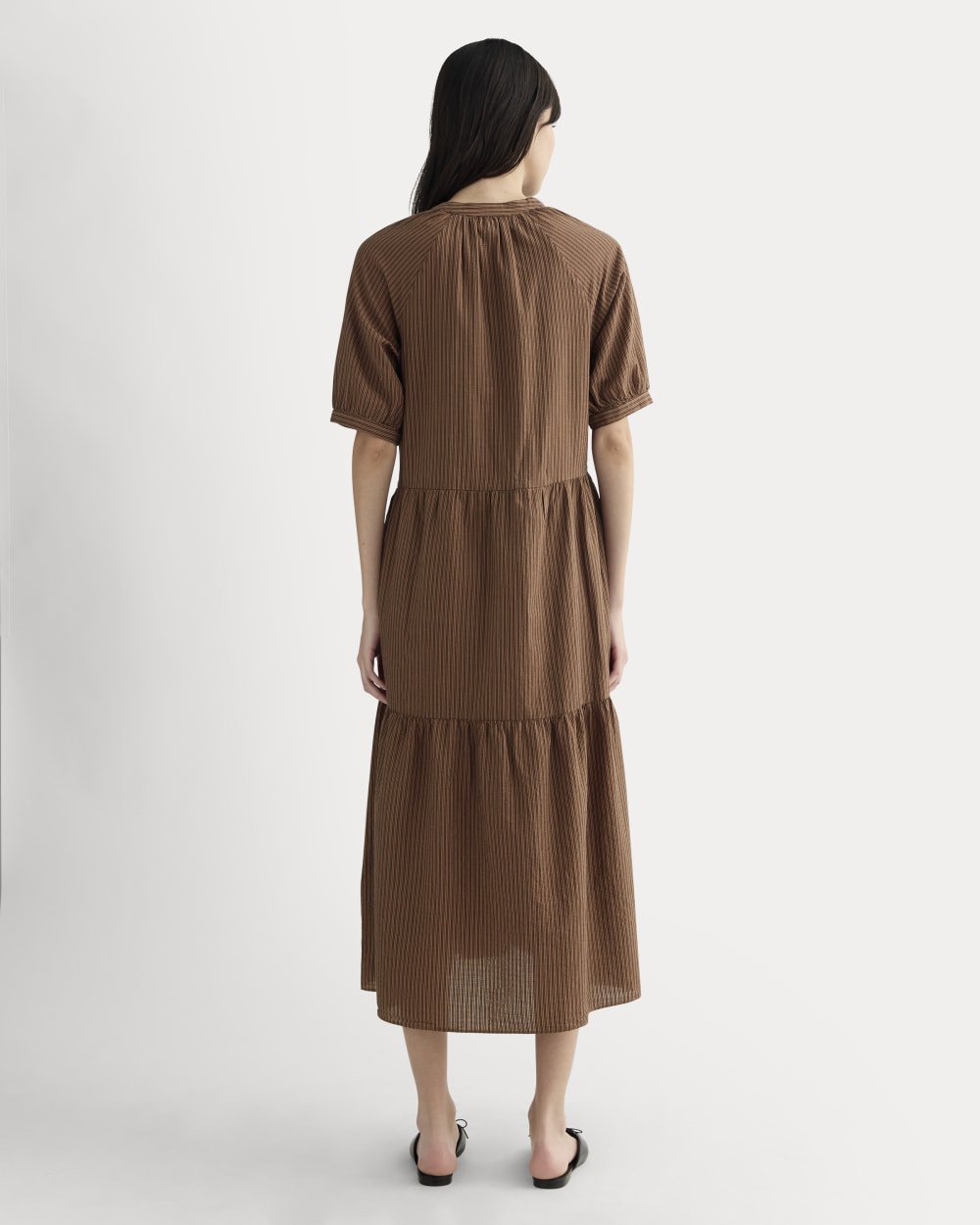The Farmers Market Dress in Carob Brown / Black — detail view