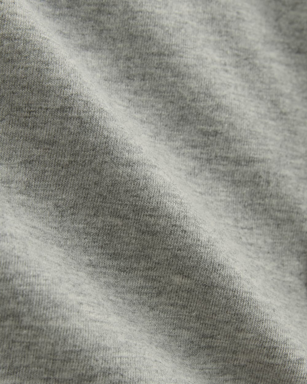 The Box-Cut Tee in Essential Cotton in Heathered Grey — detail view