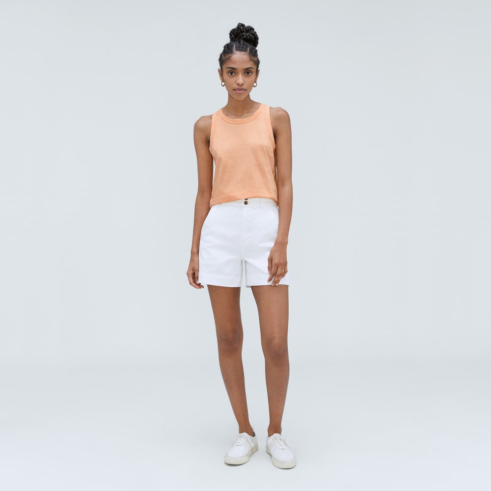 The Tank in Essential Cotton in Apricot — detail view