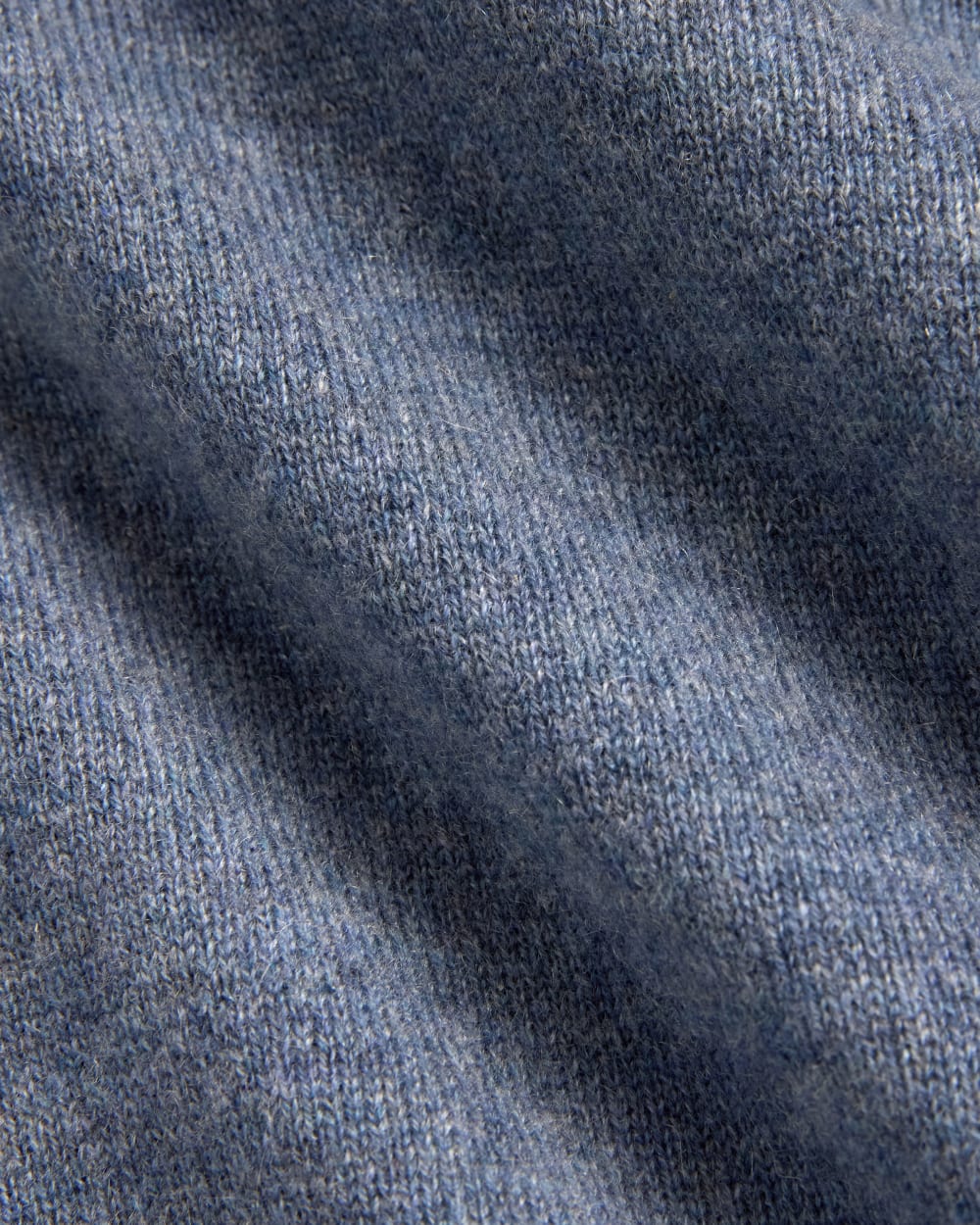 The Classic Crew in Cashmere in Denim Blue — detail view