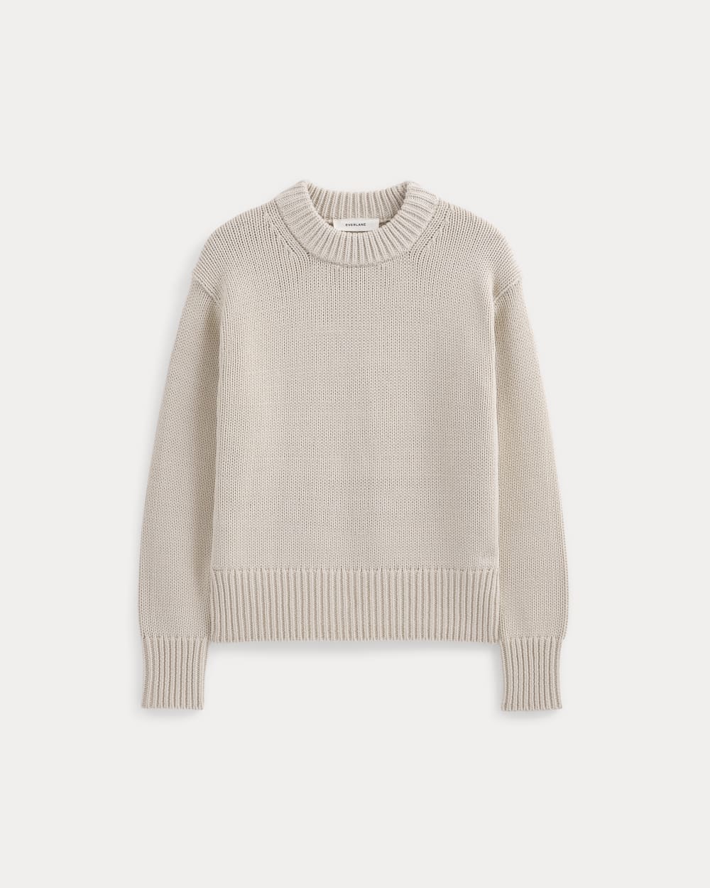 Oversized Cocoon Crew in Elevated Cotton in Peyote — alternate view