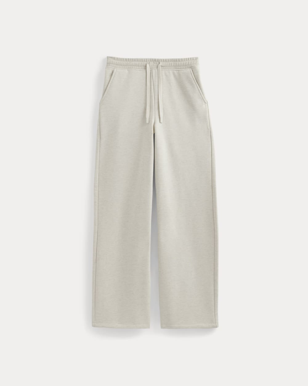 Luxe Fleece Wide-Leg Sweatpant in Heathered Oat — alternate view