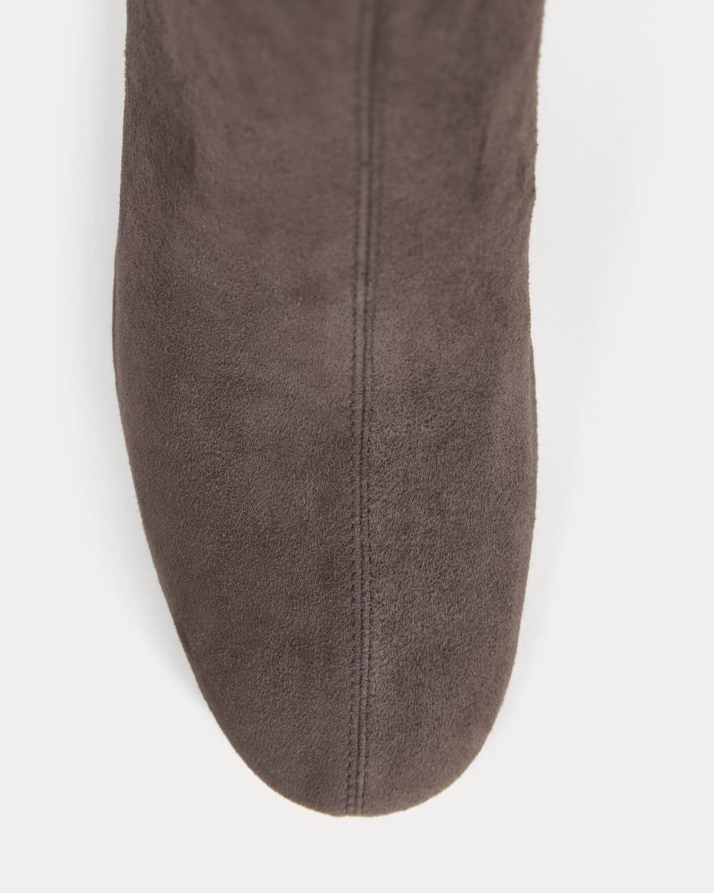 Leather Curved-Heel Boot in Dark Chocolate — detail view