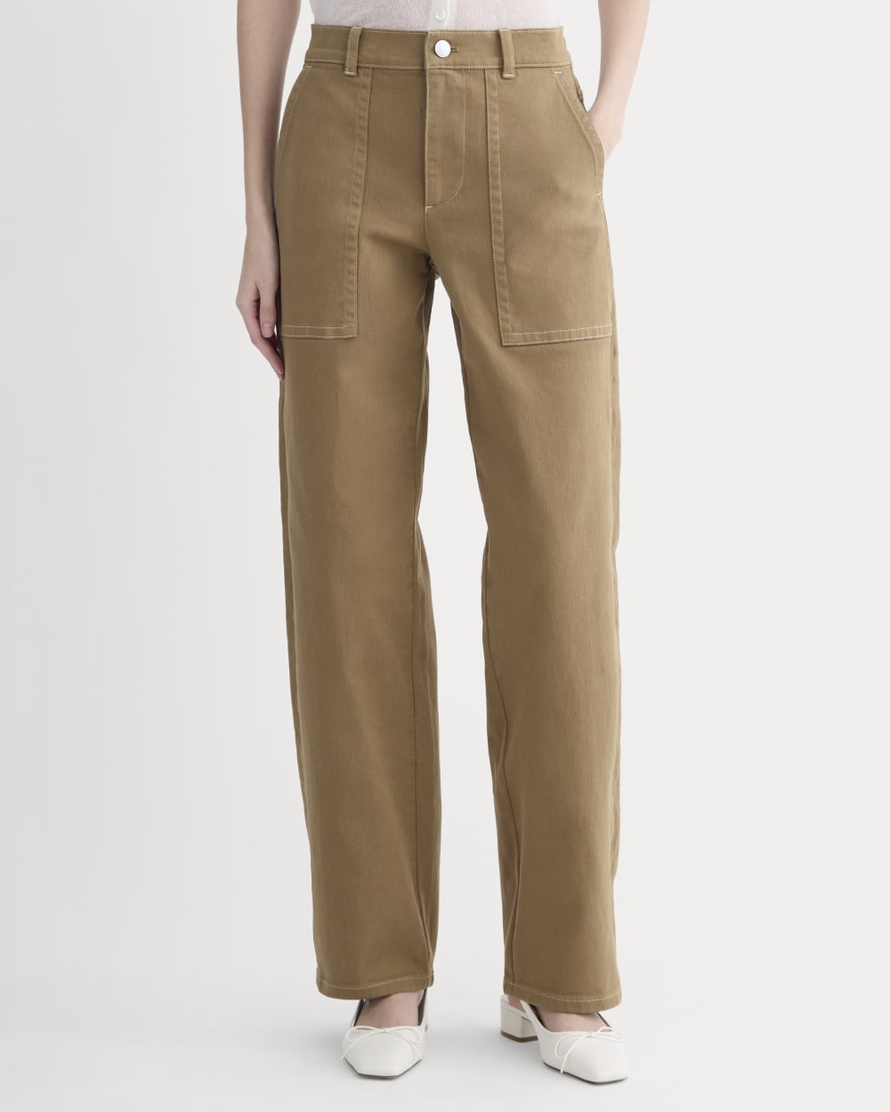 Utility Column Pant in Ermine — detail view