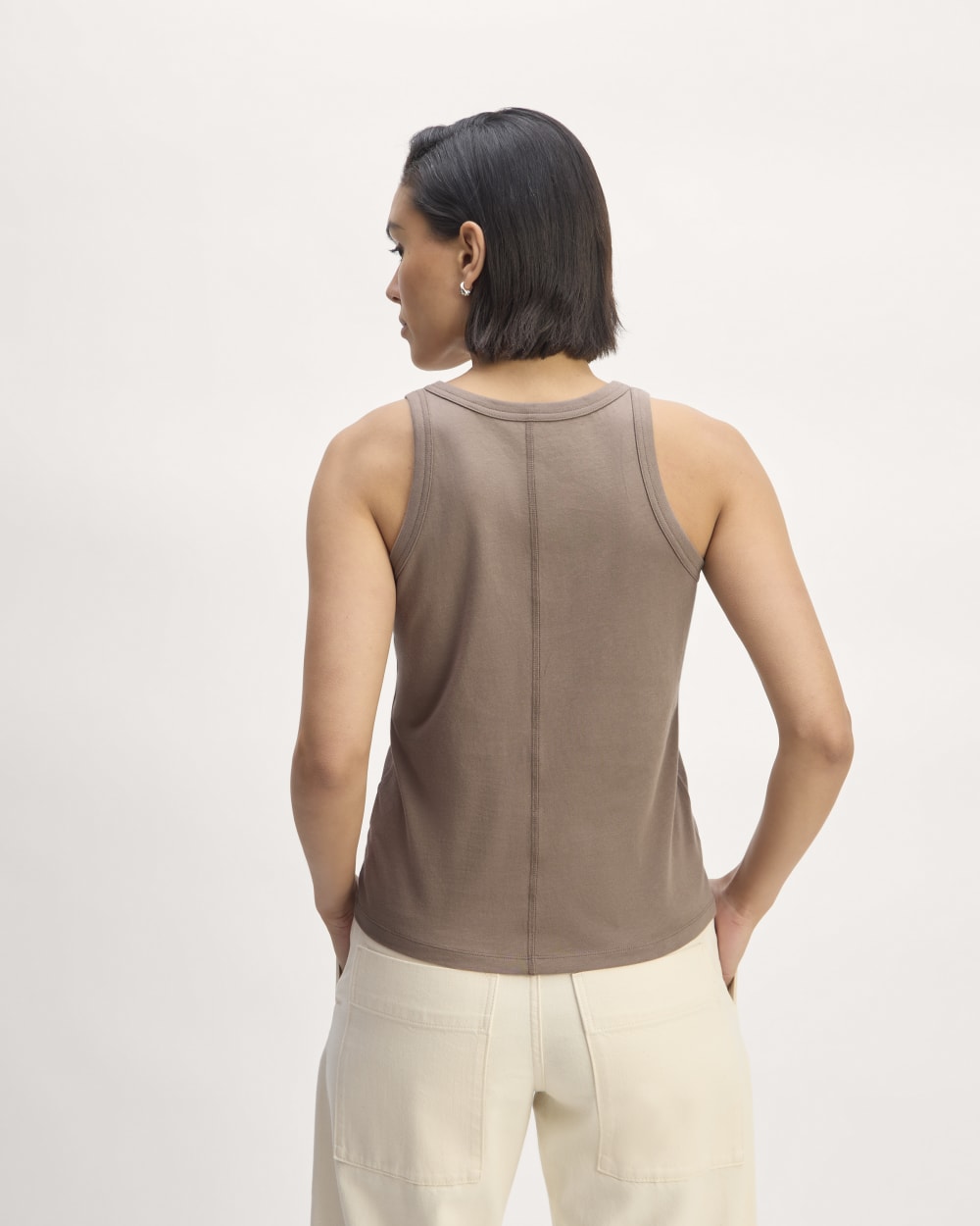 The Tank in Essential Cotton in Clay — detail view