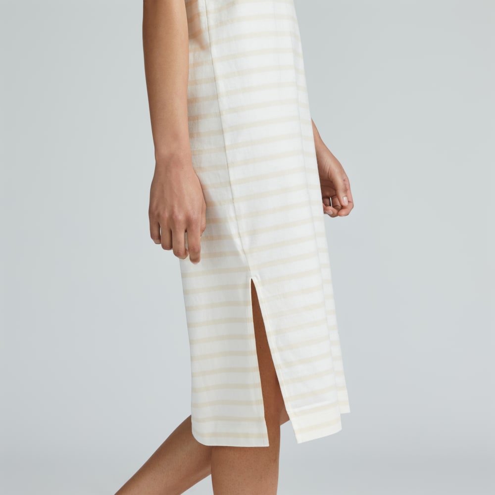 The Weekend Tank Dress in Brazilian Sand / Canvas Tan — detail view