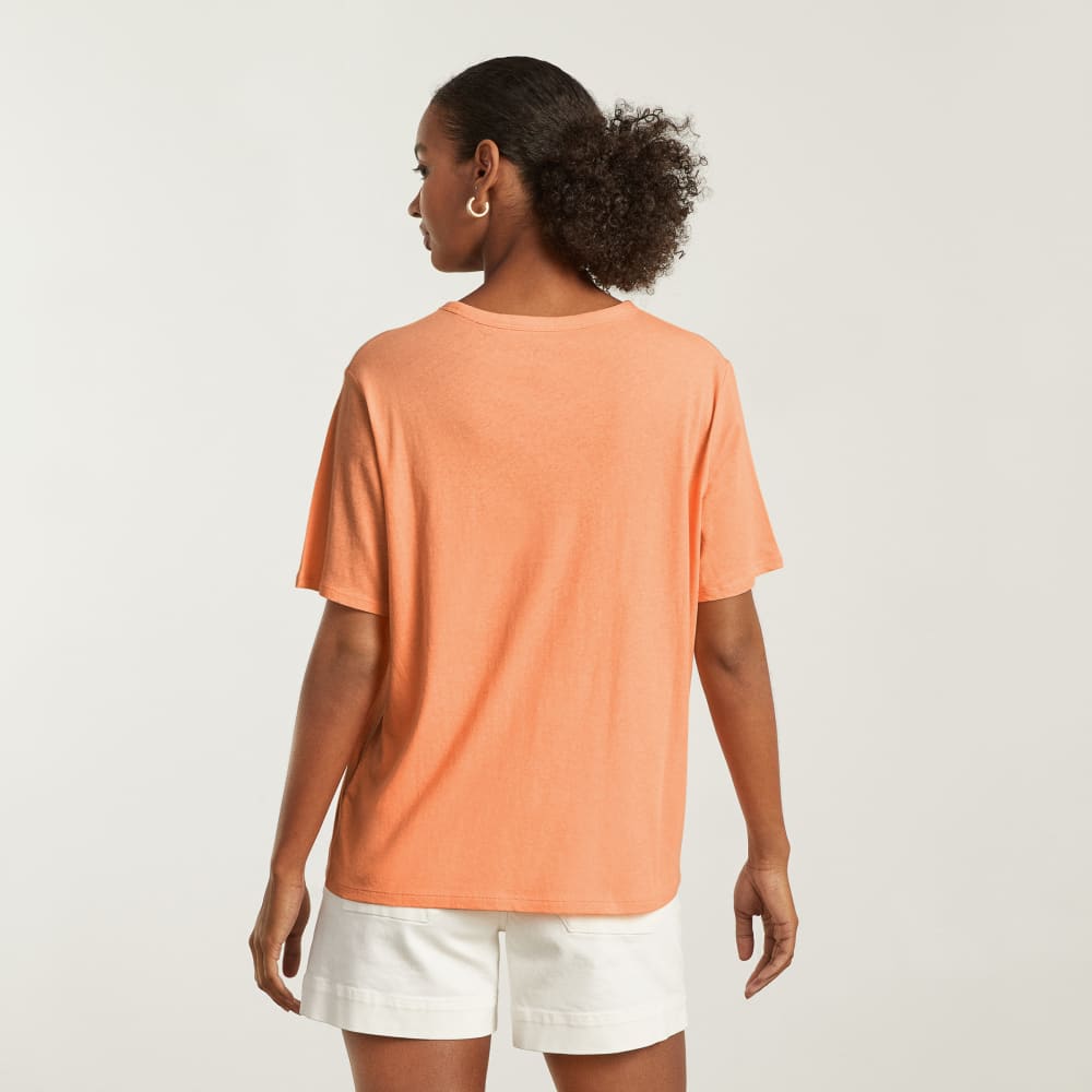 The Air Tee in Orange Chiffon — detail view