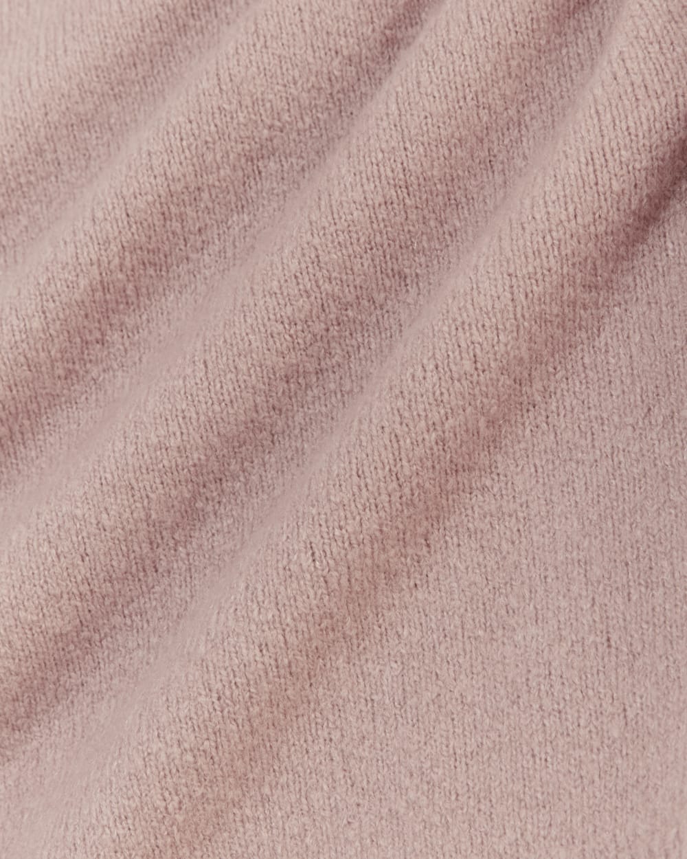 The Cocoon Crew in Plush Cotton in Dusty Rose — detail view
