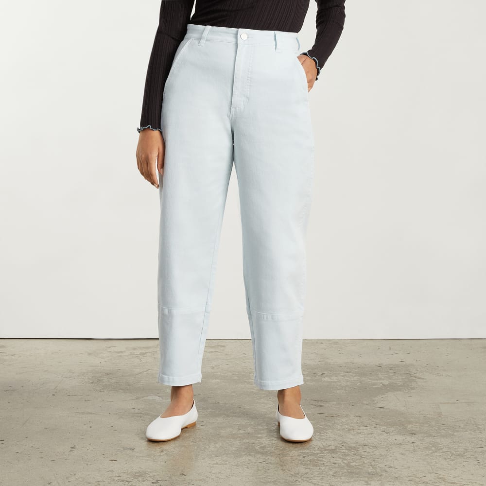 The Utility Barrel Pant in Sky Blue — alternate view