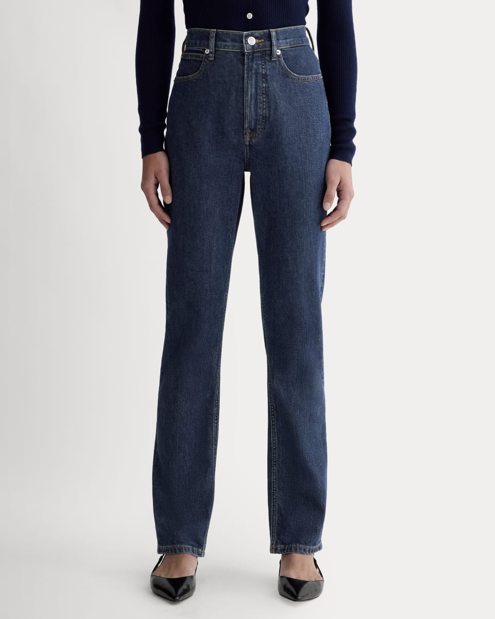 The Way-High® Slim Jean in Indigo Rinse — detail view