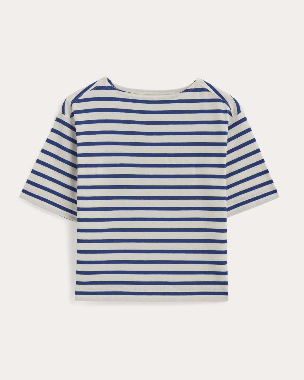 The Mariner Oversized Tee in Bone / Mazarine Blue — alternate view