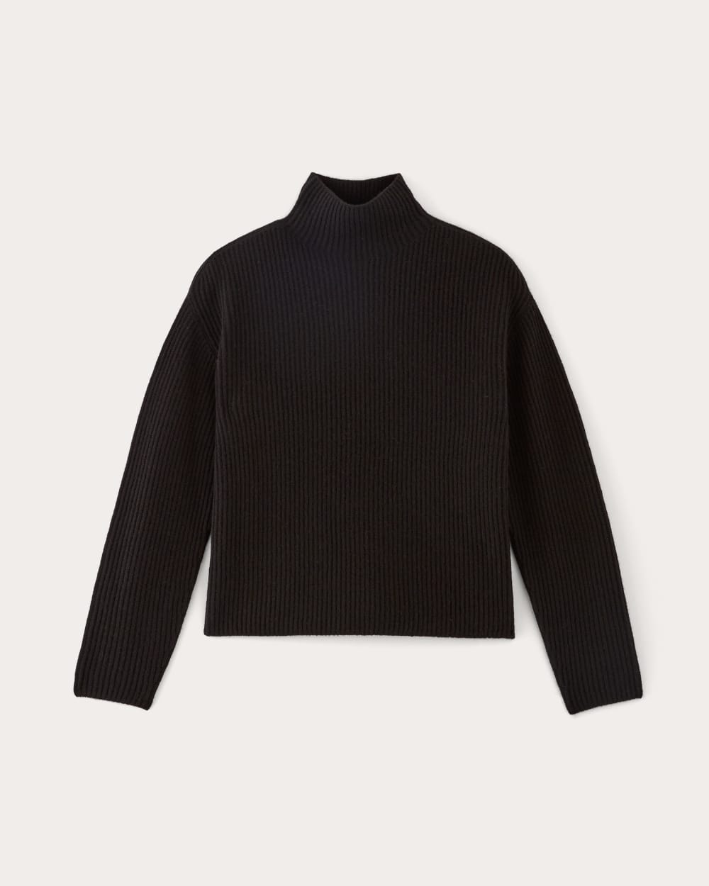 The Fisherman Turtleneck in Wool Cashmere in Black — alternate view